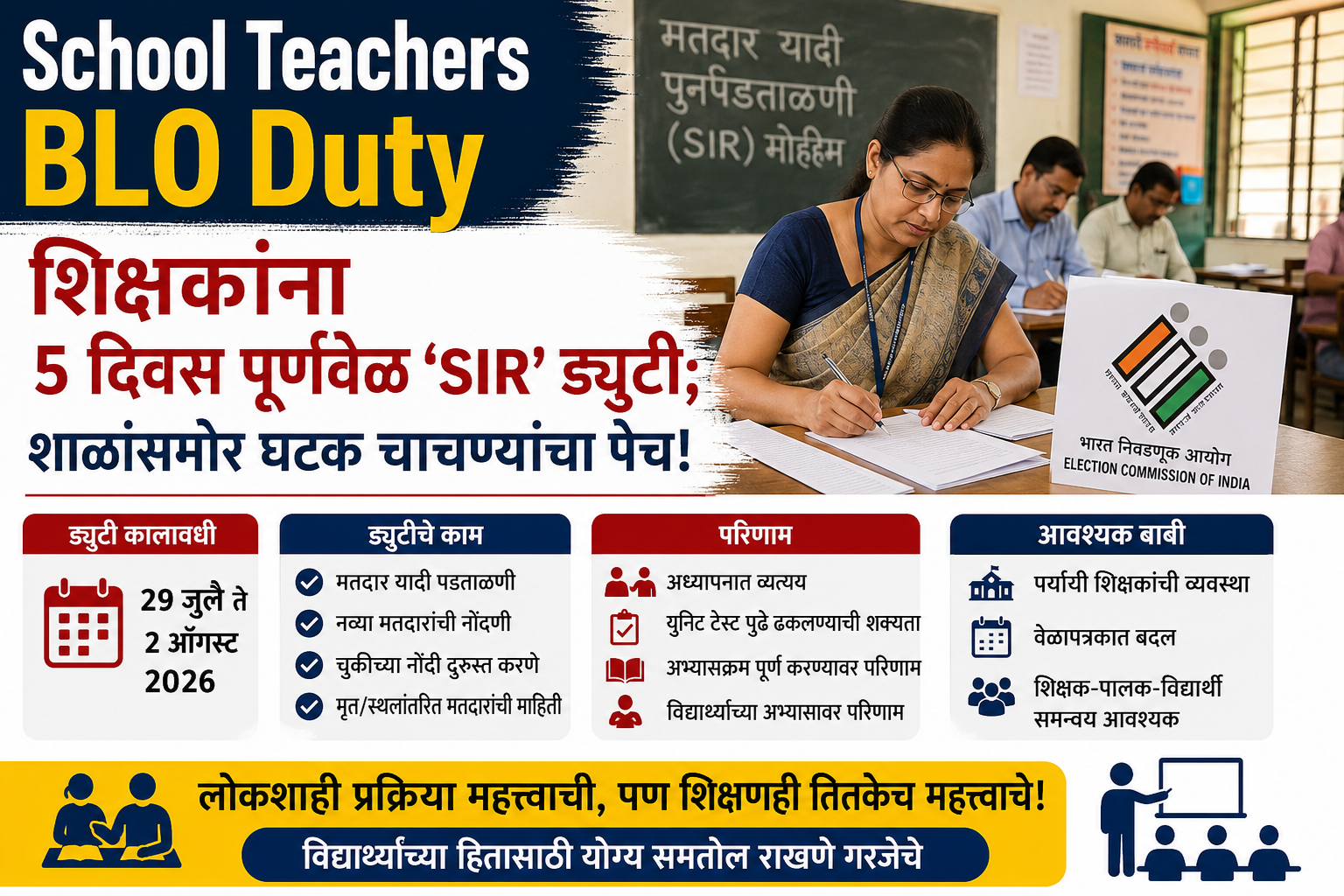 School Teachers BLO Duty